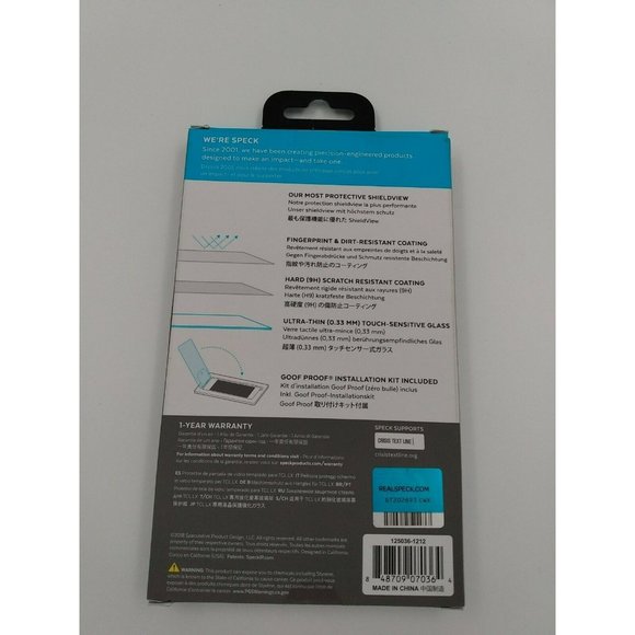 Speck Alcatel TCL LX ShieldView Tempered-Glass Screen Protector - New - Picture 2 of 2